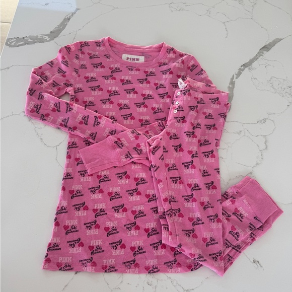 2007 RARE Victoria's Secret PINK ski bunny matching lounge/pajama set -size XS/S - Picture 3 of 11